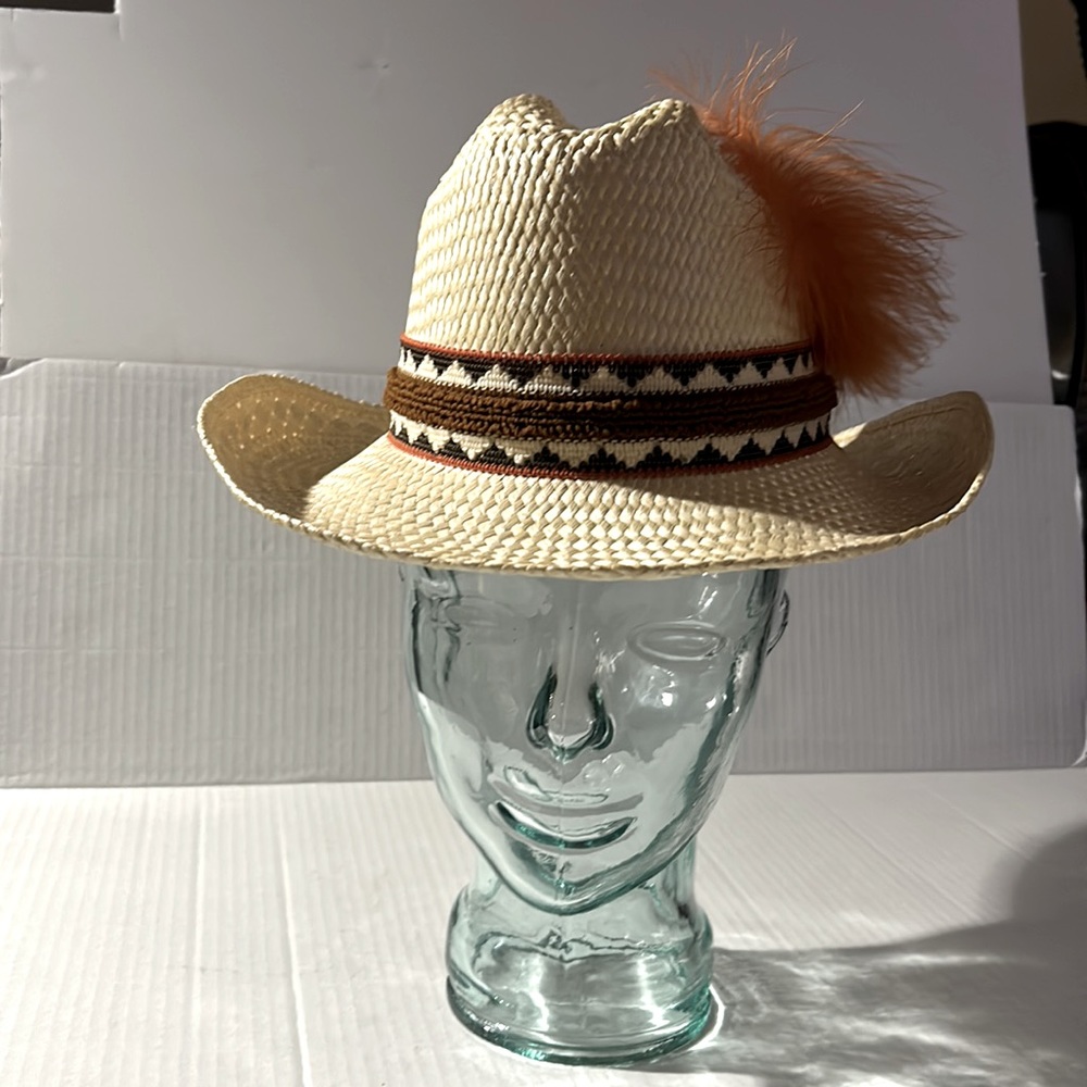 Vintage cowboy hat with Feather Accent
